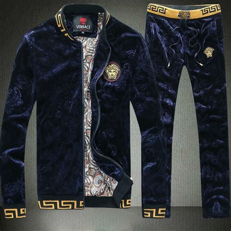 versace velvet tracksuit|Versace tracksuit men.